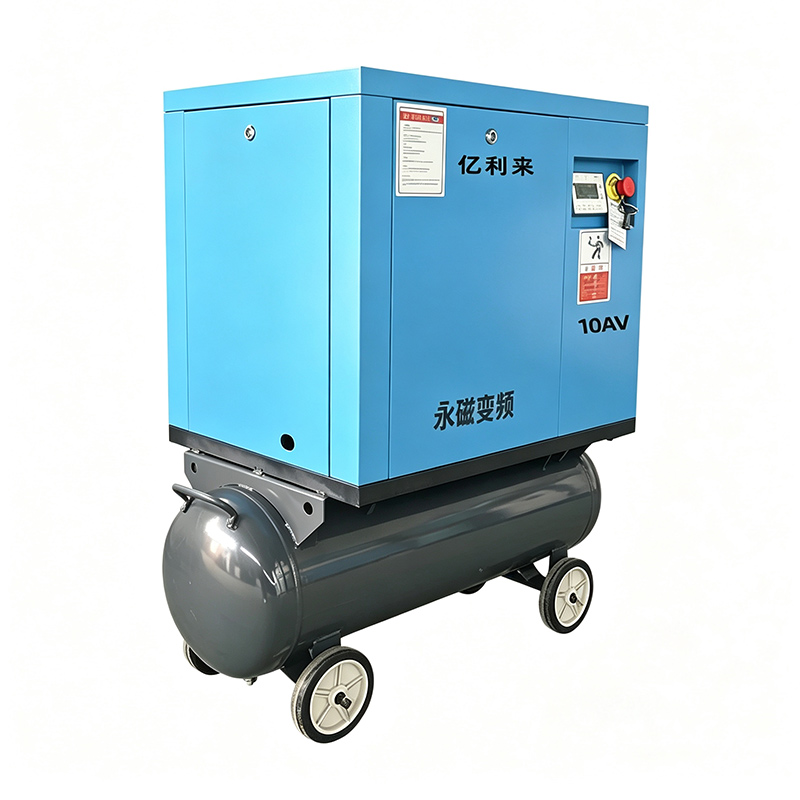 Einstufiger VSD-Schraubenluftkompressor mit 7,5 kW und 8 bar im Tank